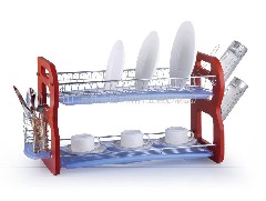 Stainless steel dish rack features